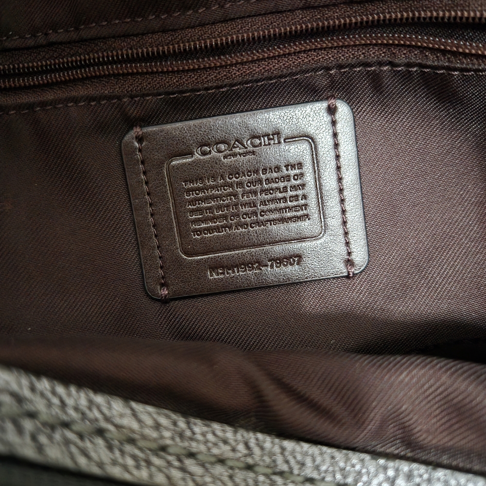 Coach Black Pebbled Leather Shoulder Bag - Picture 8 of 8